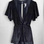 Victoria's Secret Victoria Secret Glitter embellished Romper velvet black lightweight lingerie XS Photo 2