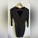 Bailey 44 Arcade Dress Stripe Midi Quarter Sleeves Grey Black Size Small Photo 8