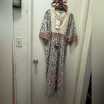 ZARA  Beige and Red Floral Maxi Dress Photo 1