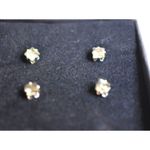 The Gemseller 5 Pr. Swarovski Crystal White Gold PLated Post Like New Earrings Silver Photo 2