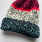 American Eagle  Outfitters Red and Green Knit Pom-Pom Hat Photo 2