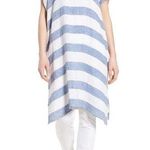 Eileen Fisher Women’s  Chambray Organic Linen Tunic Blouse Poncho Coverup Dress Photo 0