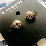 Coach Gold Stud Earrings NWT Photo 1