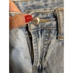 Shein Size 4 Light Wash Distressed Wide Leg Jeans 90s Mom Denim‎ Blue Photo 3