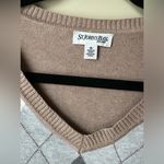 st. john's bay  Sweater Women's Medium Argyle Diamond V Neck Casual Dressy 90s Photo 2