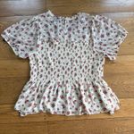 Torrid Smocked Babydoll Blouse SZ 4 (26) Tiered Ruffles Floral Coquette Feminine Photo 1