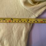 Vince Butter Yellow Ribbed Long Sleeve Crewneck Shirt 100% Cotton Women size XL Photo 6