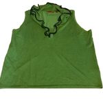 RED WOMAN GREEN SLEEVELESS SWEATER KNIT TUNIC W/FAUX LEATHER TRIM (18/20) Photo 6