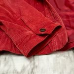 Style of New York Petite Women’s Sz L Red Suede Button Down Jacket Fall Festive Photo 11