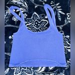 Free People Movement Happiness Runs Square Neck Crop M/L Blue Size M Photo 3