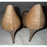 It's Ok Glitter Stiletto 5” High Heels Womens SZ 7.5 M Gold Platform Pumps Prom Photo 6