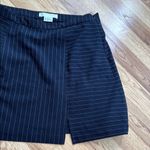 Cooperative  from urban outfitter medium navy white pinstripe slit mini skirt Photo 6