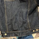 Vintage Denim Jean Jacket Dark Wash Size Large 100% cotton Photo 10