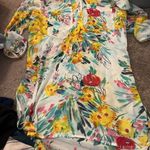 Anthropologie Fig & flower sheer floral tunic top M Photo 2