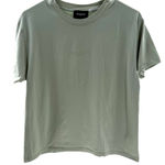 The Kooples Size M Organic Cotton Tee Shirt Sage Green Boxy Casual Earth Tone Photo 0