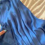 BCBGeneration Royal Blue Satin One-Shoulder Dress Photo 4