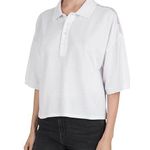 The Kooples Sport White Lace Inset Pique Polo Shirt Short Sleeve size 1/Small Photo 0