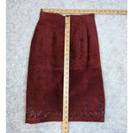 Vintage Pia Rucci Suede Beaded Embellished Maroon Skirt Suit Brown Photo 7