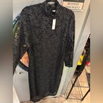 Banana Republic  Black Long Sleeve Lace Dress Photo 4