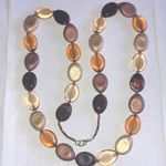 Neutral Multicolor Brown Boho Chunky Beaded Necklace Photo 0