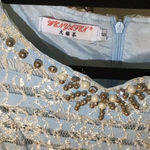 Blue lace embellished rhinestone dress Photo 11