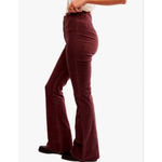 We The Free  Jayde Cord Flare Jeans NWT Size 28 Chocolate Truffle Free People Photo 1