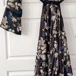 ALC Frank A.L.C. Josefa Dress Black Floral Maxi Photo 3
