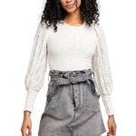 We The Free East of Eden Frayed Denim High Waisted Paper Bag Mini Skirt in Black Photo 0