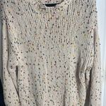 Boutique Confetti Distressed Sweater White Photo 0