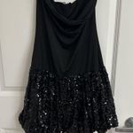 Annice Strapless Black Sequin Mini Dress Photo 1
