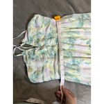 Lulus NWOT Medium Effortlessly Abloom Green Floral Ruched Halter Maxi Dress Photo 9