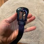 Chico's  Purple Studded Belt Size Large Metallic Womens Leather Made In India Photo 5