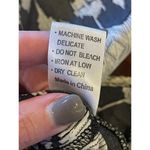 Kiwi Tucker Black And Cream Geometric Aztec Ruffle Hem Tunic Blouse Size Medium Photo 7