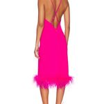 Amanda Uprichard  Marianna Midi Dress in Hot Pink Size Medium. Photo 3
