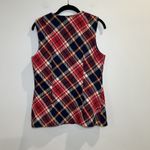 Bobbie Brooks Vintage Plaid Waistcoat Vest For Women‎ Red Size L Photo 1