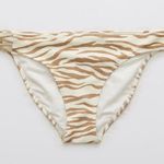 Aerie  Womens Tan Animal Print Pique Knot Bikini Bottom Photo 0