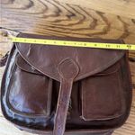 Women Vintage Leather Saddle ,Messenger Brown Leather Messenger Cross Body Bag Photo 9