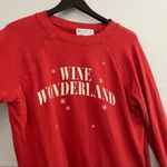 Wildfox Wine Wonderland Red Holiday Sweater X-Small Photo 3
