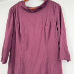 Talbots burgundy dress pullover zip back hoop & loop closure plus size 14 Photo 1