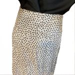 Vince  "STAR DOT DRAPE" ECRU & BLACK SILK BLEND DRAPED MIDI SKIRT (14) Photo 7
