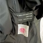 Vintage Pelle Black Embossed Suede Patchwork Leather Long Trench Coat Photo 6