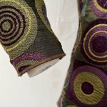 Vtg Womens Funky Kaleidoscope Jacket M Jacquard Boho Futuristic Eclectic Artsy Purple Size M Photo 4