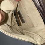 Eddie Bauer  Metallic Silver‎ Sheep Leather Mini Crossbody Bag Purse Photo 5