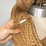 Unbranded Tan Knit Chunky Infinity Scarf Photo 2