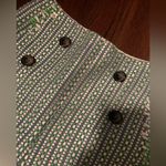 Pearl by Lela rose tweed woven button front high waisted shorts party fall $350 Green Size 4 Photo 3