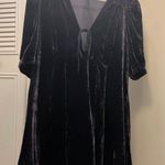 Free People Navy Blue Puff Sleeve Mini Dress Photo 1