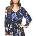 Ramy Brook New York silk Milene Floral Print Long Sleeve Mini Dress Small $465 Photo 0