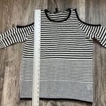 Romeo + Juliet Couture  Halter Cold Shoulder Blouse Top Black / White small #117 Photo 7