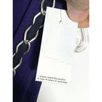 Loft Ann Taylor  Purple Ribbed Cotton Tank Top Chain Lace Accent Bow Women XL NWT Photo 6