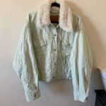 Levi's  Women's Sherpa Baby Baggy Trucker size XL Mint Green / Meadow Mist Photo 2